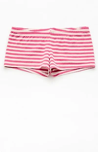 John Galt Red & White Striped Boxer Shorts