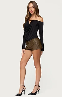 Edikted Kezya Draped Off Shoulder Top