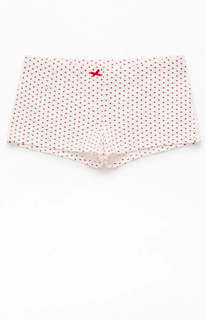 John Galt Heart Print Bow Boxer Shorts