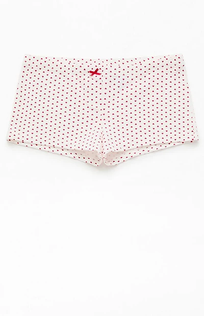 John Galt Heart Print Bow Boxer Shorts