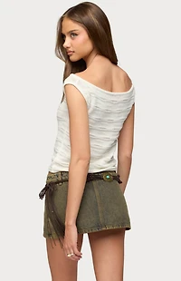 Edikted Clement Off Shoulder Knit Top