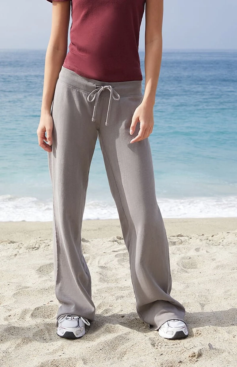 John Galt Light Gray Hilary Soft Yoga Baggy Sweatpants