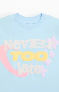 Pacsun Never Too Late Puff Graphic T-Shirt