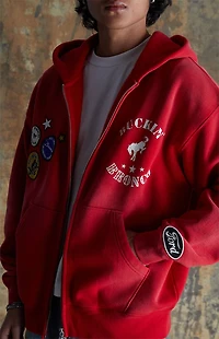 FORD Red Buckin Bronco Full Zip Hoodie