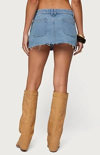 Edikted Gloriana Braided Denim Mini Skort