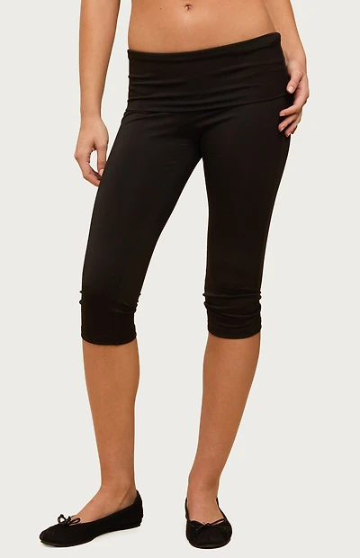 Edikted Ravena Foldover Capri Leggings