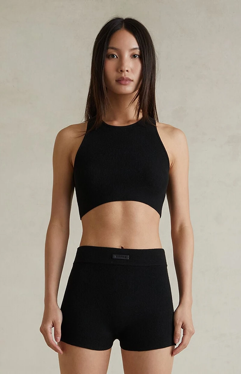 Fear of God ESSENTIALS Women's Jet Black Sport Knit Tank Top