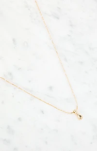 LA Hearts I Initial 14K Gold Plated Necklace