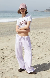 John Galt Red & White Striped Anastasia Lounge Pants