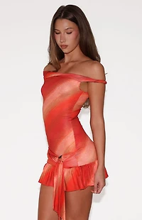 Tiger Mist Haelo Off-The-Shoulder Mini Dress