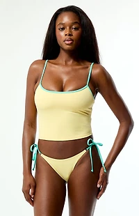Pacsun Yellow Rosie Ring Side Tie Bikini Bottom