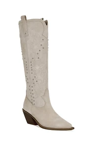 AZALEA WANG Beckett Ella Taupe Western Boots