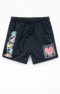 Keith Haring Heart 4" Swim Trunks