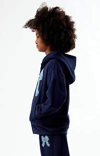 Pacsun Kids Bow Applique Full Zip Hoodie