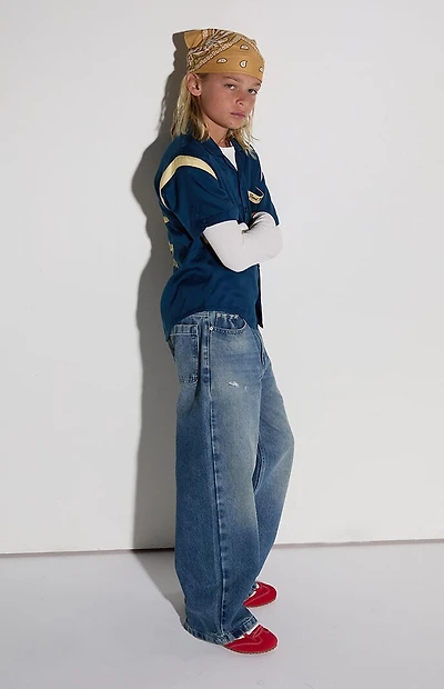 Pacsun Kids Extreme Baggy Jeans Medium Indigo