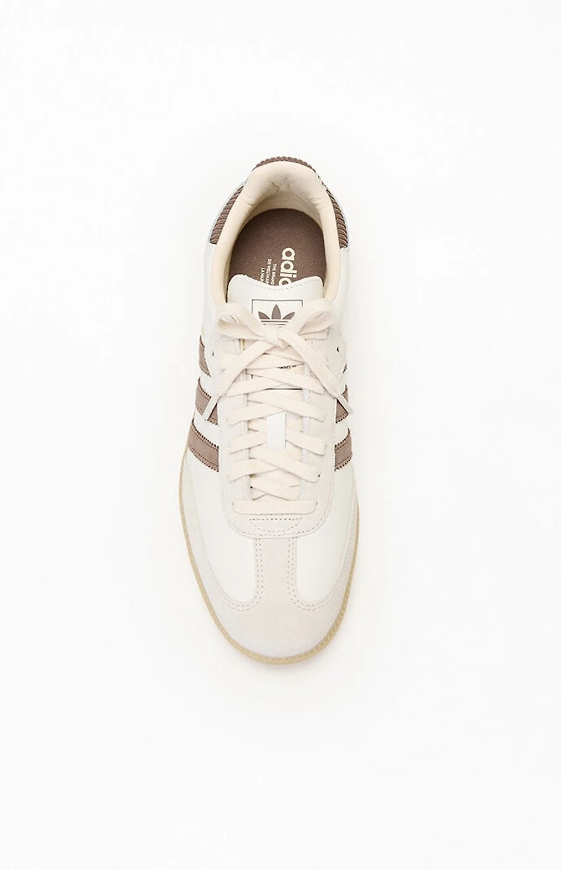 adidas White & Brown Samba OG Shoes