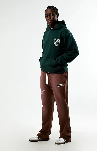 Pacsun Washed Brown Terrain Straight Leg Sweatpants