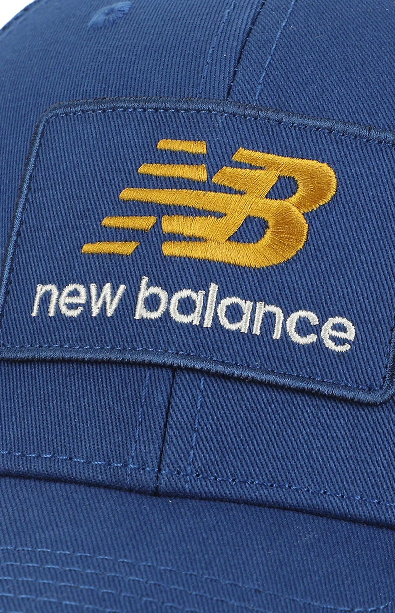 New Balance Stacked Patch Logo Galaxy Blue Trucker Hat