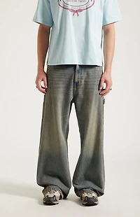 Pacsun Dylan Baggy Jeans Carpenter Medium Blue Tint