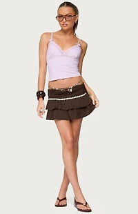 Edikted Fran Lacey V Neck Tank Top