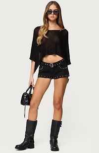 Edikted Laline Oversized Knit Crop Top