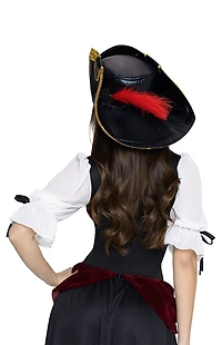 Leg Avenue Faux Feather Pirate Hat