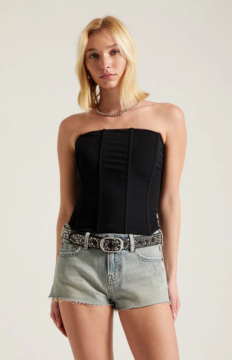 Third Charm Briar Strapless Mesh Corset