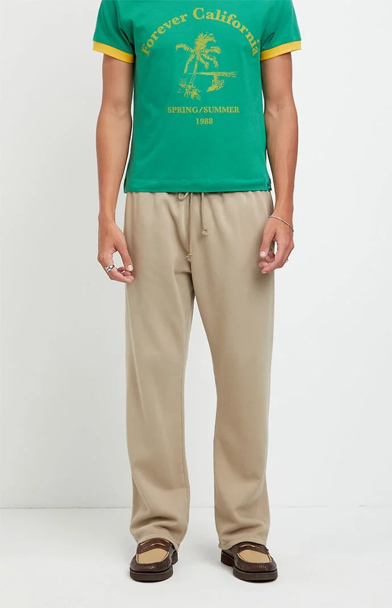 Pacsun Tan Johnny Fleece Straight Sweatpants