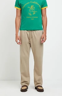 Pacsun Tan Johnny Fleece Straight Sweatpants