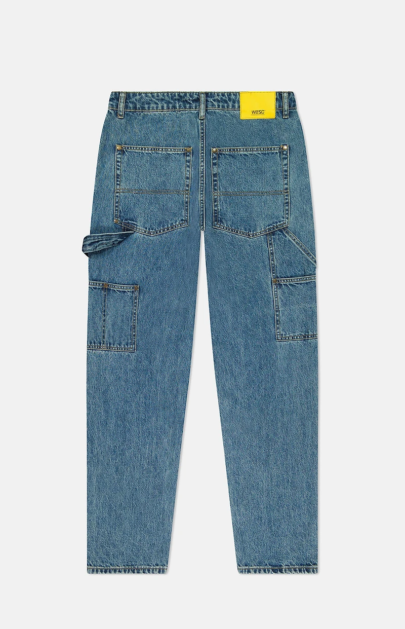 WeSC Medium Blue Denim Carpenter Pants
