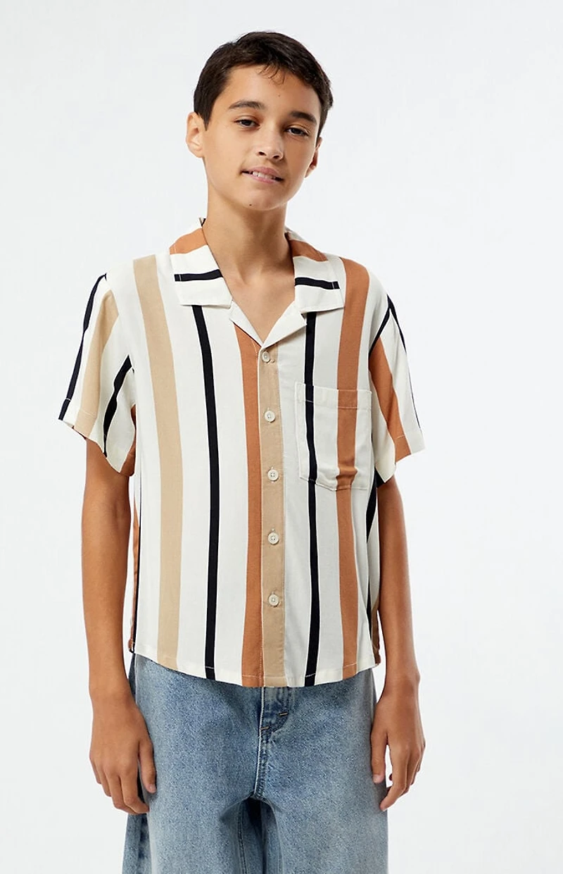 Pacsun Kids Stripe Camp Shirt