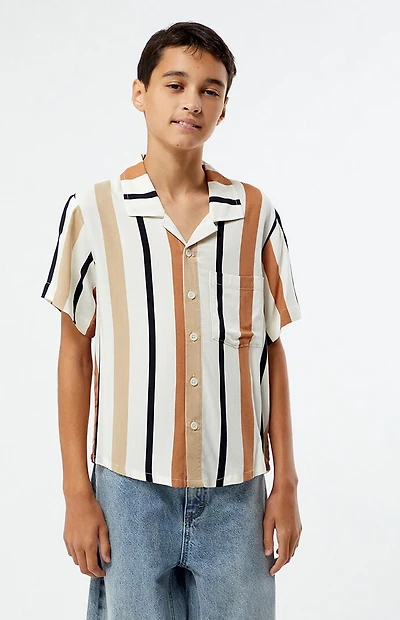 Pacsun Kids Stripe Camp Shirt