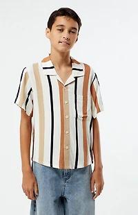Pacsun Kids Stripe Camp Shirt