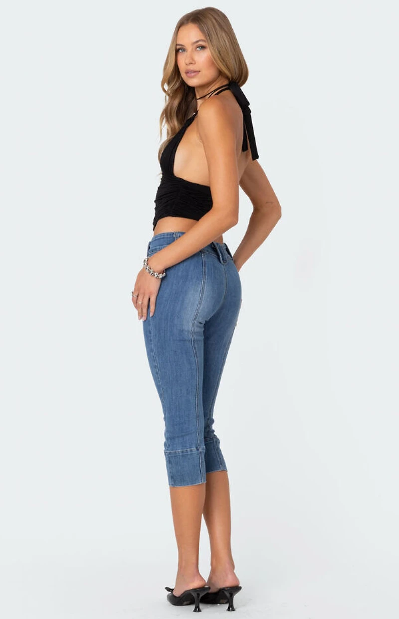 Edikted Lillie Knotted Halter Top