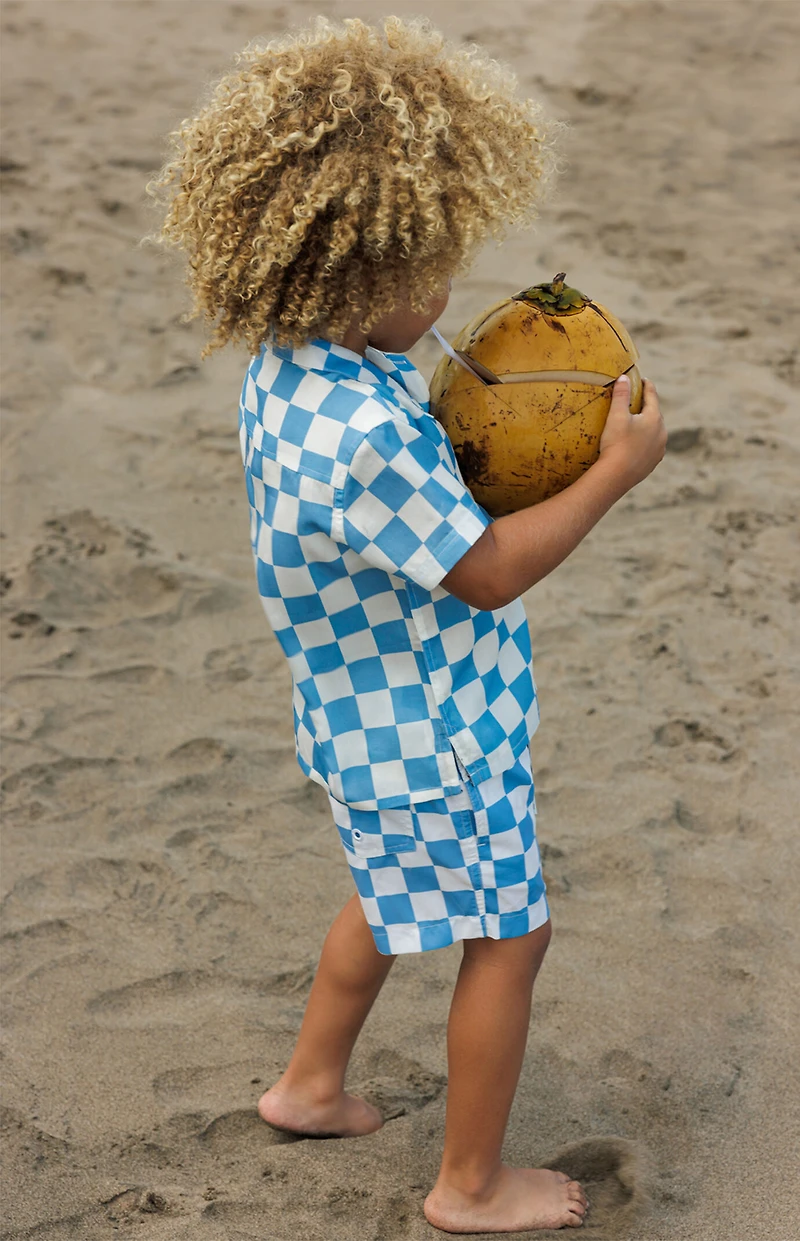 Boardies Kids Checkerboard Mojo Camp Shirt