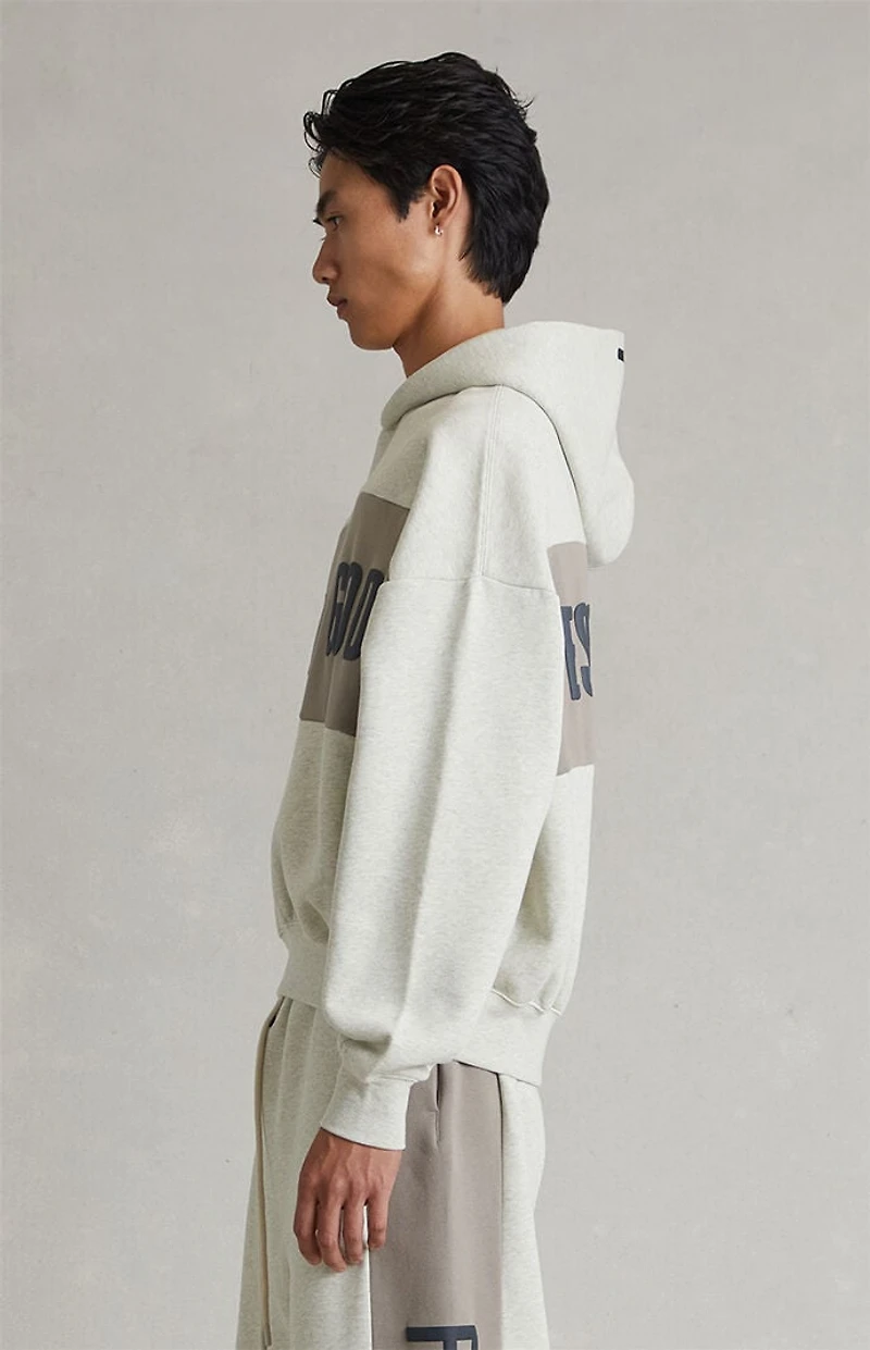 Fear of God ESSENTIALS Vanilla Paneled Cropped Relaxed Hoodie
