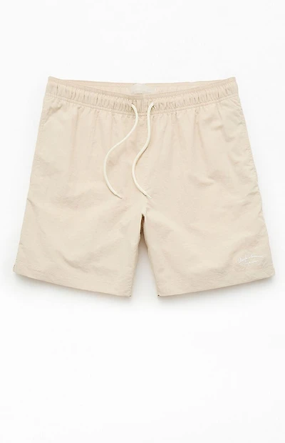 Pacsun Oatmeal Collegiate 6.5" Swim Trunks