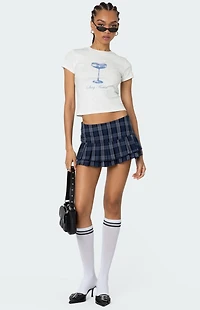 Edikted Ara Plaid Pleated Skort
