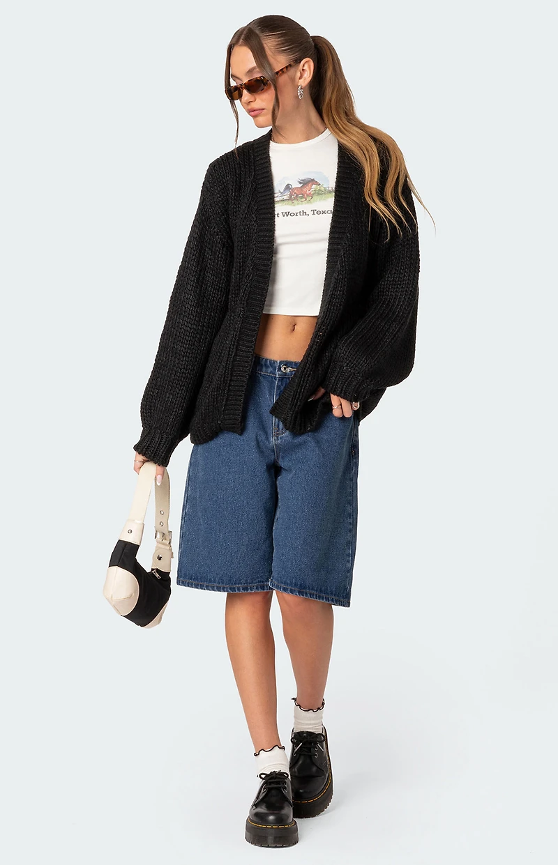 Edikted Anina Oversized Knit Cardigan