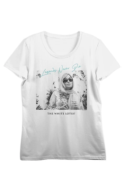 White Lotus Tanya McQuoid Legends Never Die T-Shirt