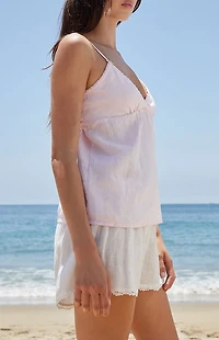 John Galt Pink Edith Tank Top