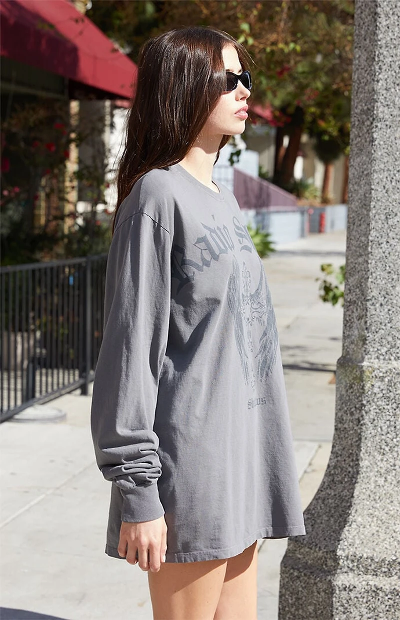 John Galt Radio Silence Long Sleeve Oversized T-Shirt