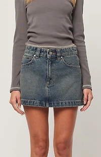 ABRAND 95 Lindsey A-Line Denim Mini Skirt
