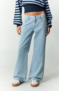 Pacsun Casey Low Rise Baggy Jeans Light Indigo Washed