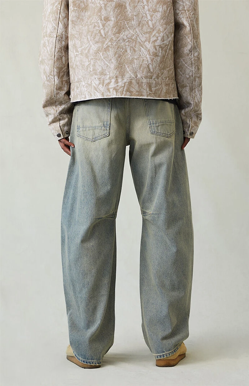 Pacsun Mason Baggy Barrel Jeans Medium Indigo Tinted