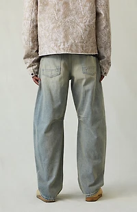 Pacsun Mason Baggy Barrel Jeans Medium Indigo Tinted