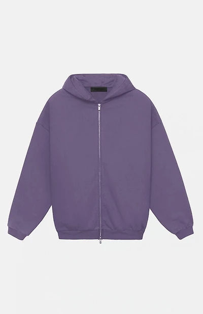 Fear of God ESSENTIALS Lavender Heavy Fleece Full Zip Hoodie