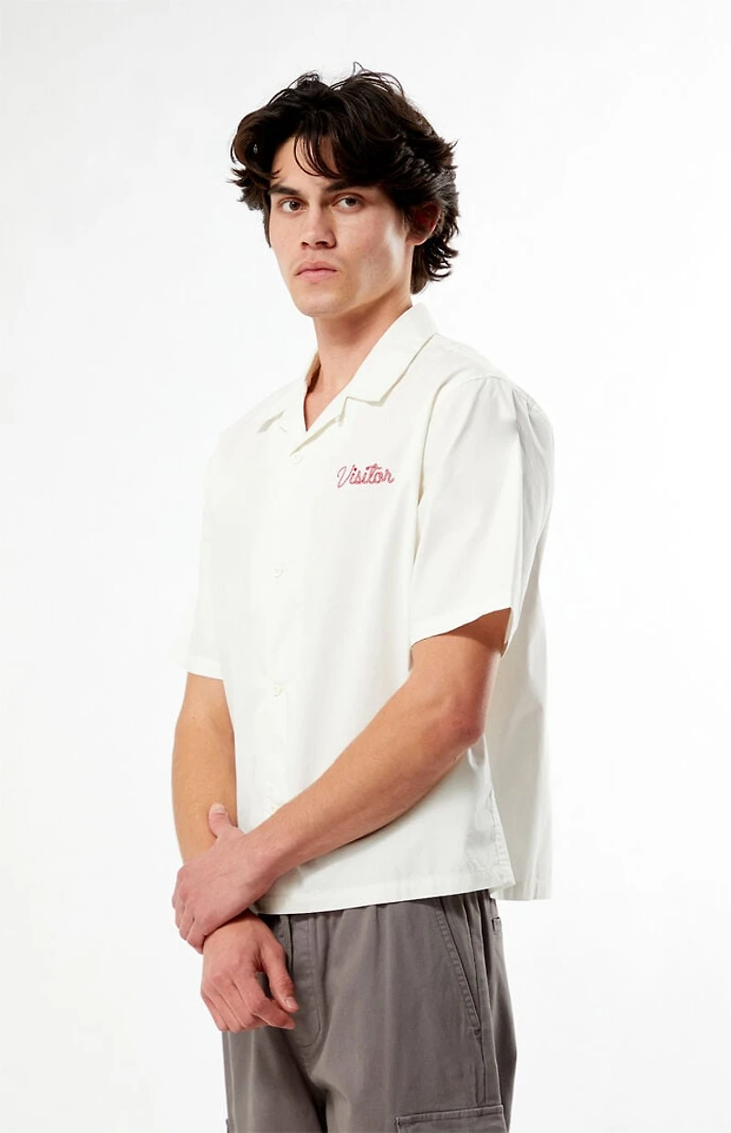 Pacsun Farms White Woven Camp Shirt