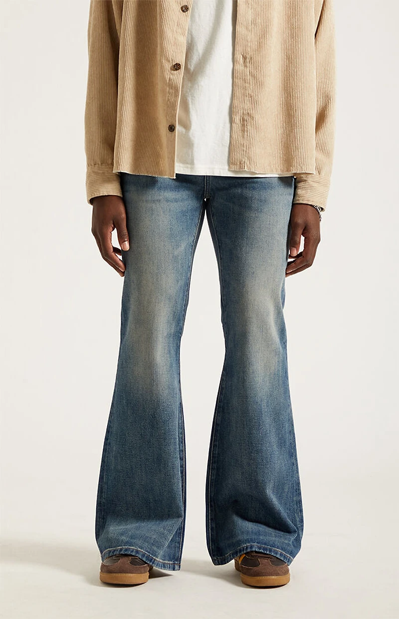 Pacsun Jordan Baggy Bootcut Jeans Medium Blue Tint