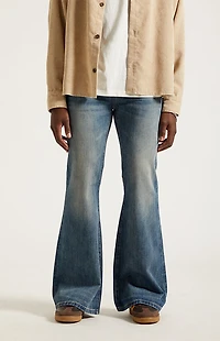 Pacsun Jordan Baggy Bootcut Jeans Medium Blue Tint